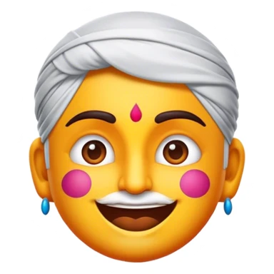 Cinematic Realistic Bollywood Pop Culture Emoji, featuring an energetic portrayal of Indian cinema rendered with dynamic textures and lively, colorful lighting. sticker