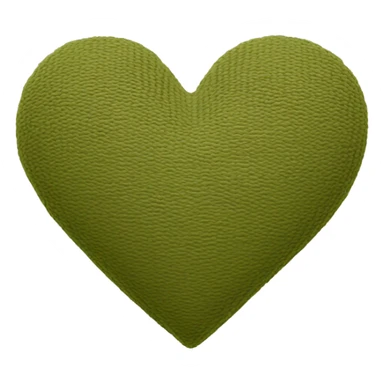 Heart light olive green sticker