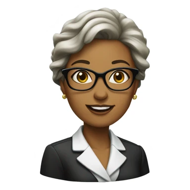 a bussiness-lady wearing suit and glasses sticker