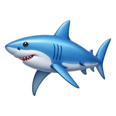 glitter azul-marinho tubarão sticker