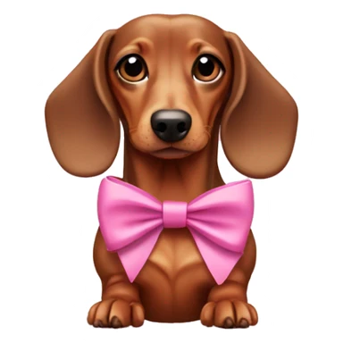 dachshund with pink bows sticker