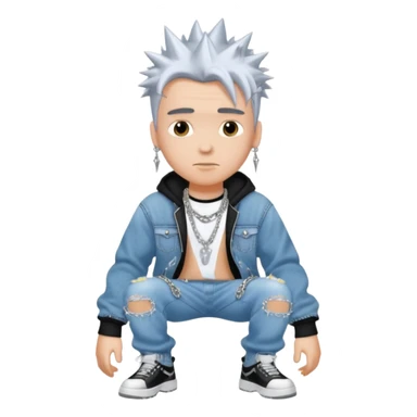 a white guy with a Y2K drip style  sticker