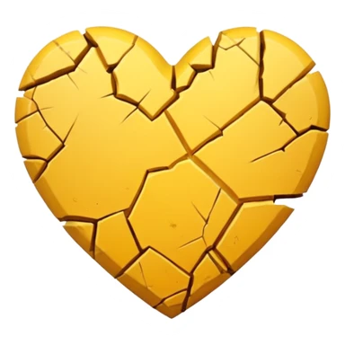 Yellow heart broked sticker