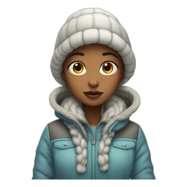 girl so cold  sticker