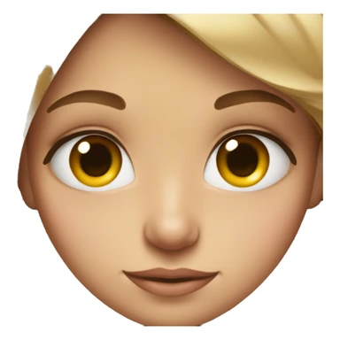 Girl is shy with big lashes on the eyes sticker