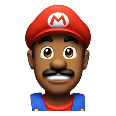 Super mario with zipped lips sticker