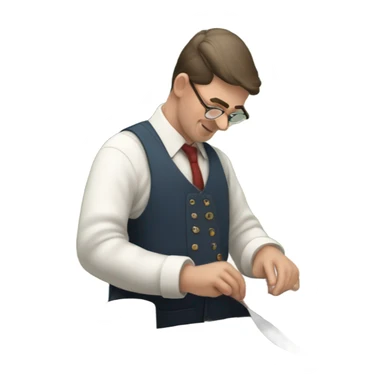 a London haberdasher in action sticker