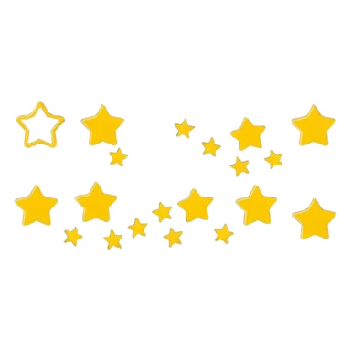 5 golden stars rating, perfect score sticker