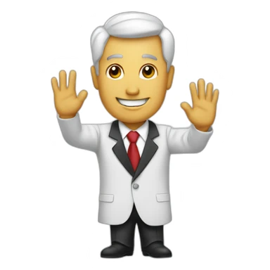 mexican politician saying hi five sticker