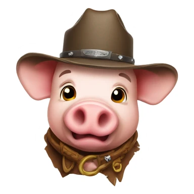 Cowboy pig  sticker