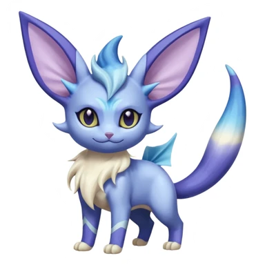 Espeon-Vaporeon-Meowstic-Fakémon-hybrid-creature (full body)  sticker