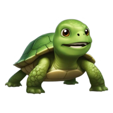 emmanuel macron as a turtle ninja sticker