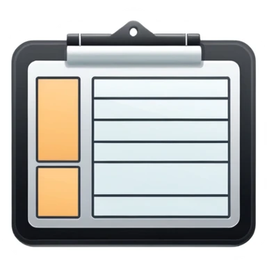 Minimalistic flat vector icon, iOS style, thin black contour on white background. Simple kanban board with circular arrow above it. Clean, no text, no shadows sticker