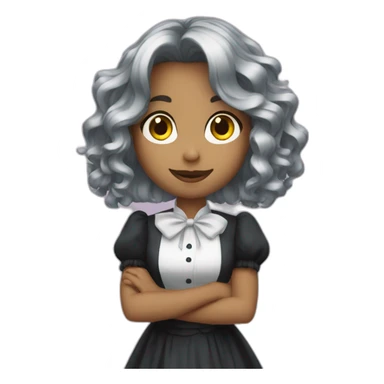Alice avec des cheveux noirs sticker