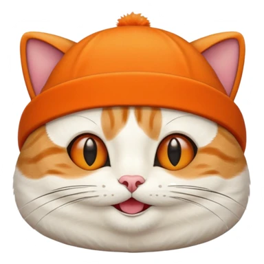 happy cat wearing a hat made only out of sushi sticker