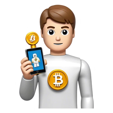 hackeur lego homme bitcoin sticker