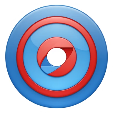 circle diagram 98% blue 2% red sticker