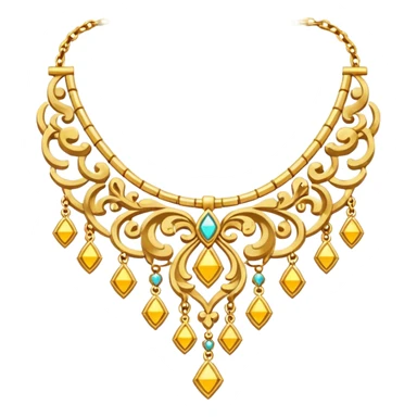Necklace Emoji fantasy pixel art style sticker