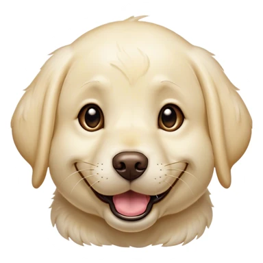 Cinematic Comical Cream Labrador Portrait Emoji, Head tilted dramatically with an exaggeratedly amused expression, featuring a glossy cream Fur with a radiant sheen, wide, expressive warm eyes filled with playful disbelief, Simplified yet hilariously expressive features, highly detailed, glowing with a slightly sassy glow, high shine, dramatic yet playful, stylized with an air of cheeky mischief, bright and endearing, soft glowing outline, capturing the essence of a spirited and over-the-top companion, so meme-worthy it feels like it could side-eye its way into internet fame instantly! sticker