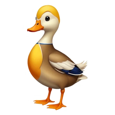 Cartoon duck sticker