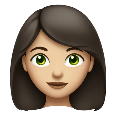 brunette girl with green eyes  sticker