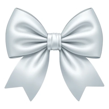 White bow on white bow sticker