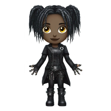 cyborg goth girl sticker