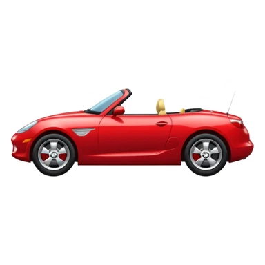 red convertible car emoji sticker