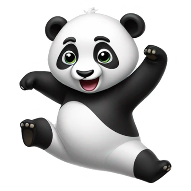 panda dancing having fun sticker
