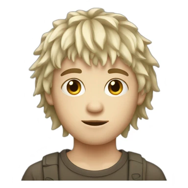 A White boy with a messy fringe  sticker