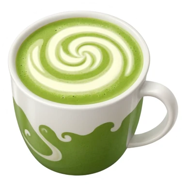 matcha latte top view sticker