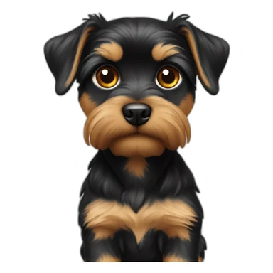 yorkshire 4 meses con anteojos sticker