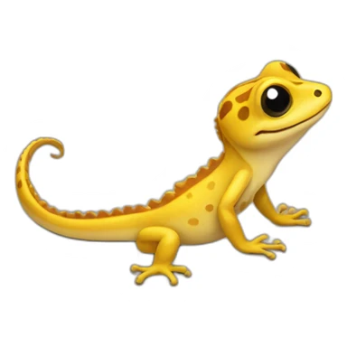 Gecko with mustard color shades sticker
