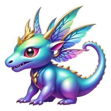 Epic divine legendary complex detailed iridescent gradients aesthetic-scenery-Fakémon-creature sticker