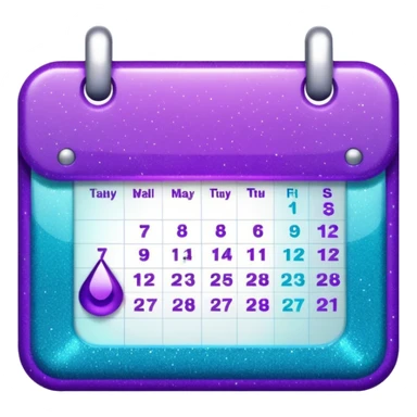 glitter purple and cian calendar sticker