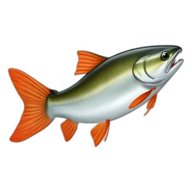 salmon-stern sticker