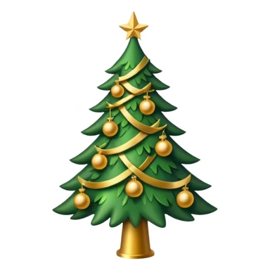 Christmas tree with Gold decoration’s sticker