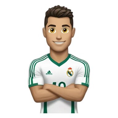 Cristiano Ronaldo with is wif sticker