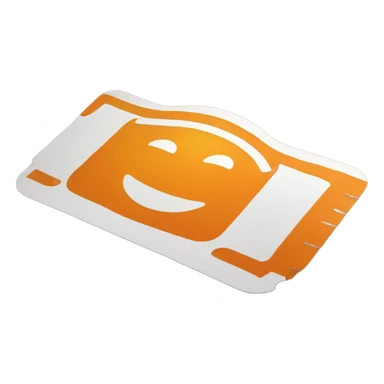 orange ticket gift card sticker
