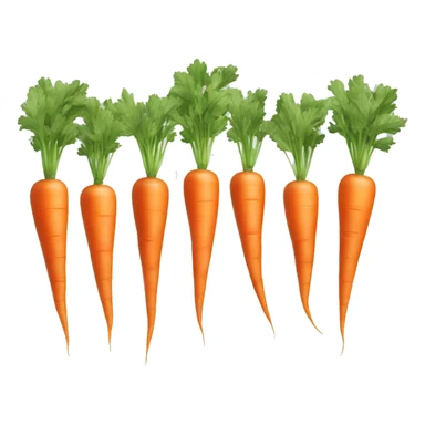 bunched carrot. no face. sticker
