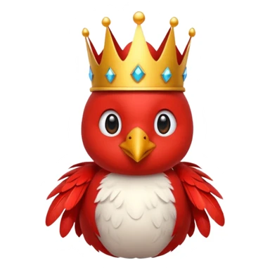 bird with crown single vibrant colour  sticker