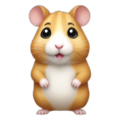 cartoon full body hamster sticker
