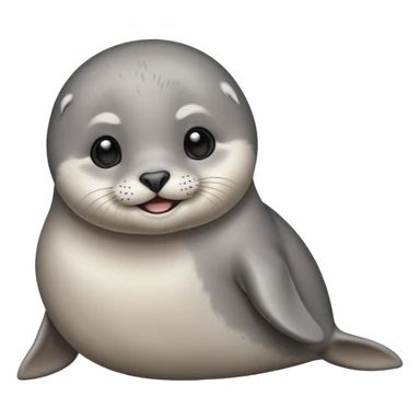 Cute smiling baby seal sticker