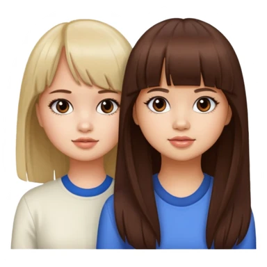 Debby Ryan (straight bangs) and Jenna Ortega sticker