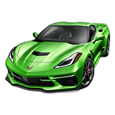Light Green Corvette c8 sticker