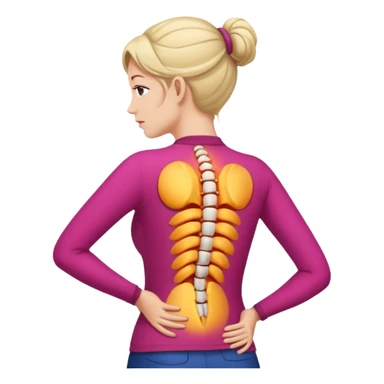 women back pain sticker