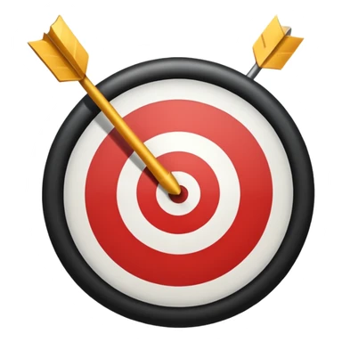 a target with an arrow sticker