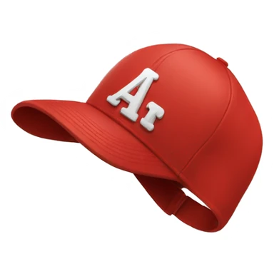 Word "CAP" written on a red baseball cap sticker
