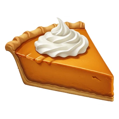 Big piece of pumpkin pie with lots of whipped cream on top sticker
