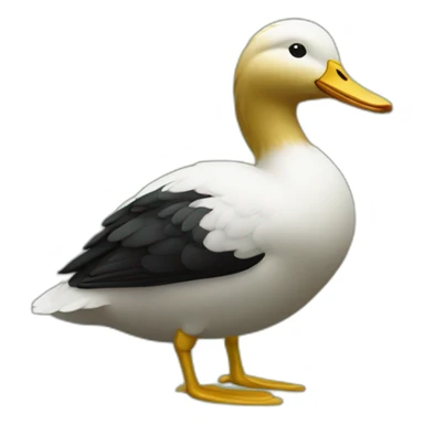 Pato Verde de Cartola preta e Monóculo dourado sticker